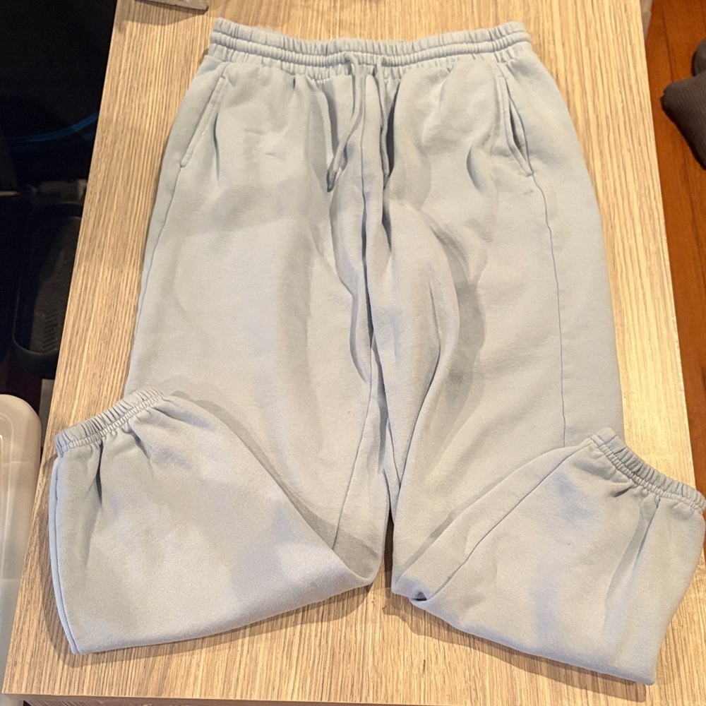 Old Navy Women’s Light Blue Fleece Jogger Sweatpants Size M